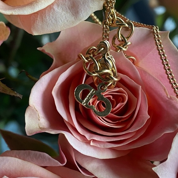 AUTHENTIC vintage gold tone Christian Dior necklace with crystals - Picture 10 of 10